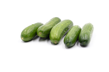 Mini Cucumber isolated on white