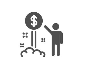 Income money icon. Wealth sign. Credit card symbol. Quality design element. Classic style icon. Vector
