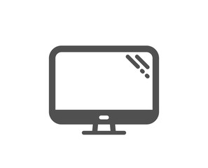 Computer icon. PC component sign. Monitor symbol. Quality design element. Classic style icon. Vector
