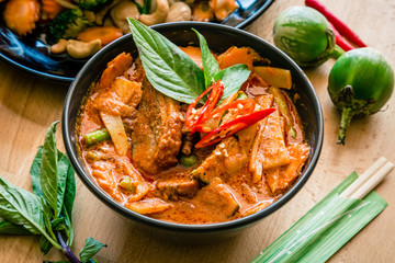 Delicious Asian food, for deliver at home, dinner with family and friends