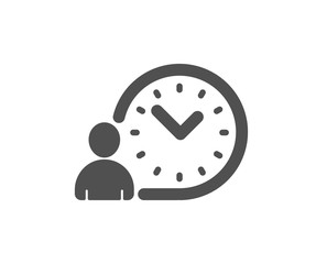 Time management icon. Clock sign. Quality design element. Classic style icon. Vector