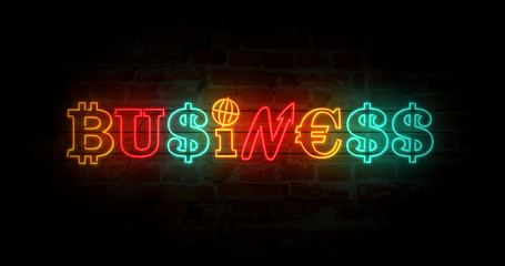 Business concept neon