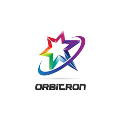 Colorful Abstract Rainbow Star Logo