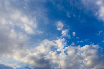 Clouds against blue sky as abstract background