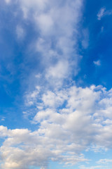 Clouds against blue sky as abstract background