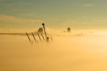 City hidden amongst the clouds. 