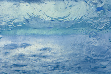 The texture of the ice. The frozen water.Winter background 