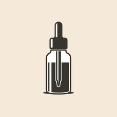Dropper bottle vector icon illustration