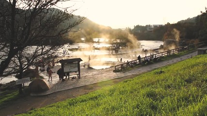 PEOPLE IN OUTARIZ HOT SPRINGS FROM OURENSE