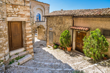 Scenic sight in Labro, ancient village in the Province of Rieti, Lazio, Italy.