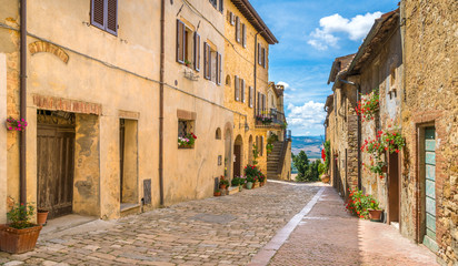 Plakat Scenic sight in Pienza, Province of Siena, Tuscany, Italy.