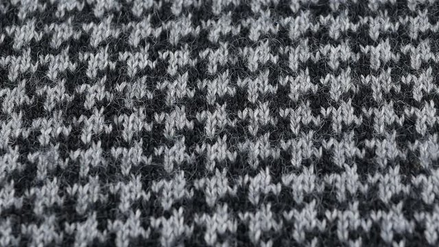 Knitted fabric texture with goose foot pattern