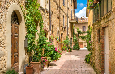 Scenic sight in Pienza, Province of Siena, Tuscany, Italy.
