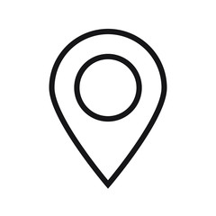 Pin icon vector. Location sign Isolated on white background. Navigation map, gps, direction, place, compass, contact, search concept. Flat style for graphic design, logo, Web, UI, mobile app,