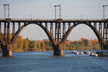 Railway bridge in Dnepropetrovsk (Dnepr)