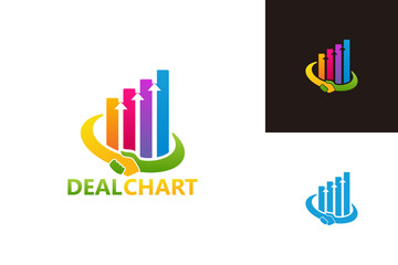 Deal Chart Marketing Logo Template Design Vector, Emblem, Design Concept, Creative Symbol, Icon