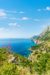 Colorful shore in world famous Amalfi Coast