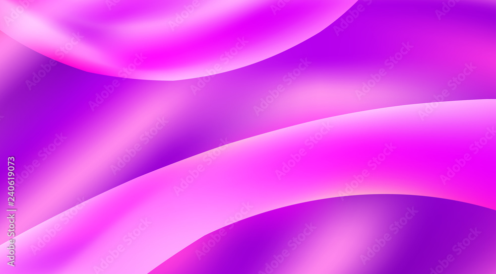 Leinwandbilder Elegant violet gradient background with smooth rounded shapes. Vector graphics