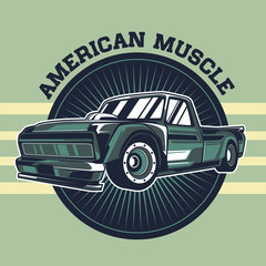 vintage car, hot rod garage, hotrods car,old school car - Vector 