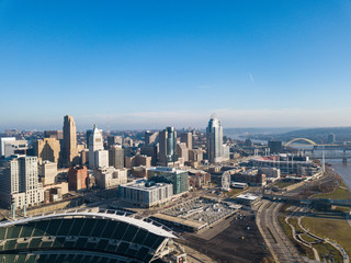 Naklejka na ściany i meble Aerial View of Cincinnati Ohio
