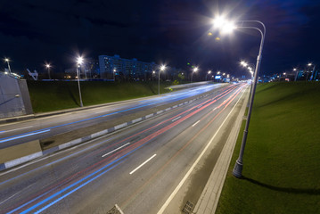 night road, long exposure