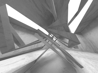 Concrete architecture background. Abstract empty dark room