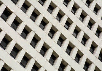 Closeup window of building exterior