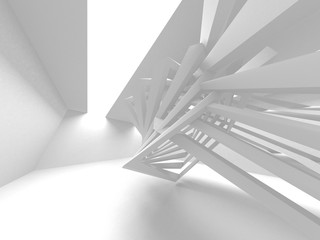 Abstract Modern White Architecture Background