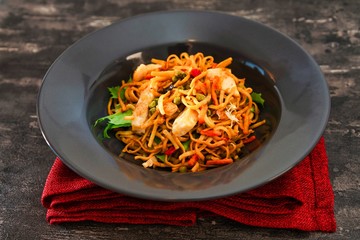 asian food noodles on the table