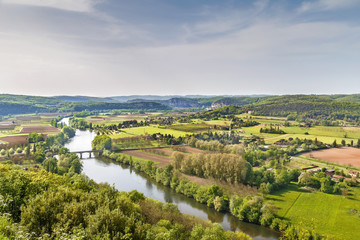 Fototapeta na wymiar Valley of Dordogne river, France