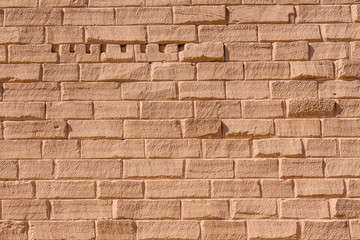 Background of the ancient brick wall in a Karnak temple. Luxor, Egypt.