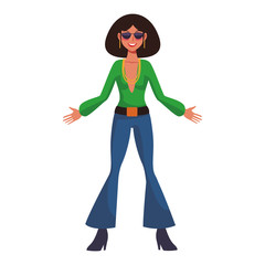 Disco woman cartoon