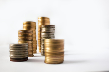 Stack of currency coins