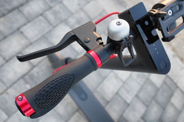 electric scooter top view, handlebar, 