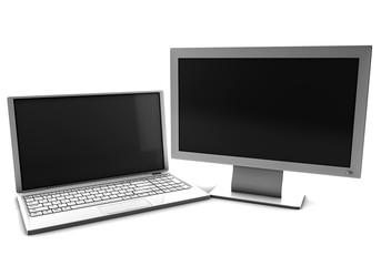 A bundle of telco services isolated on white