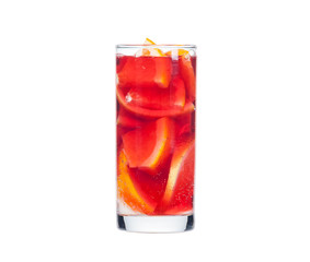 lemonade, cocktail of fresh fruit oranges on a white background