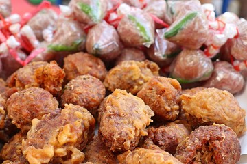 Fermented pork with fried rice spicy