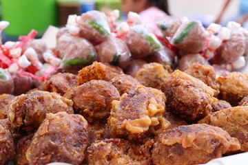 Fermented pork with fried rice spicy