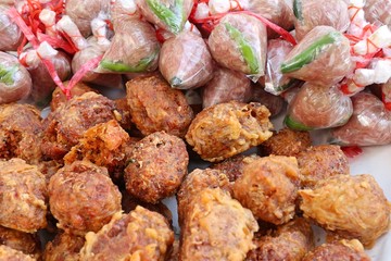 Fermented pork with fried rice spicy