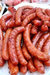 Chinese sausage at street food