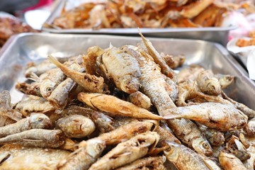 Fried fish at street food