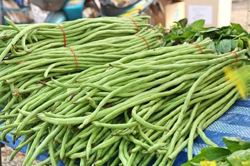 Long beans at market