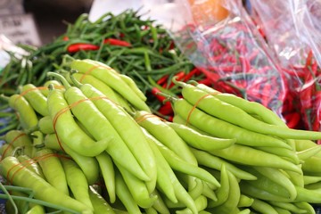 Fresh chilli at market