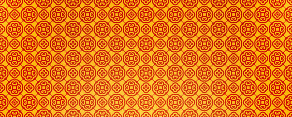 Glitter oriental floral seamless pattern background