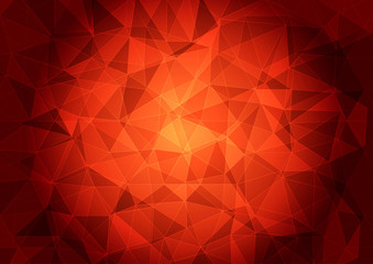 Abstract red polygonal banner.