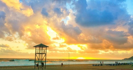 sunset on beach