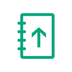 Line icon publish book isolated on white background. Vector illustration.