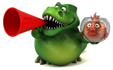 Fun trex - 3D Illustration © Julien Tromeur