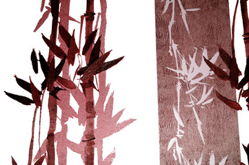 Bamboo / Texture - Bamboo in red and tones   - 240636677