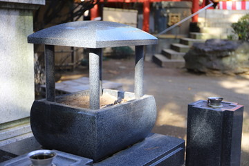 日本の千葉県の法華経寺の境内　風景